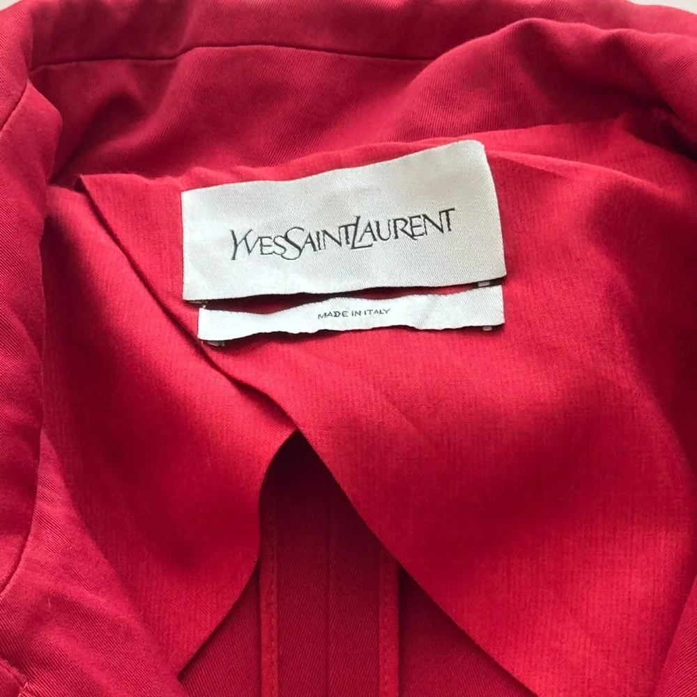 YSL Yves Saint Laurent red trench - Picture 5 of 8